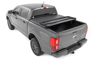 Ford Ranger Soft Tri-Fold Bed Cover - Rough Country - Vinyl - '19-'23